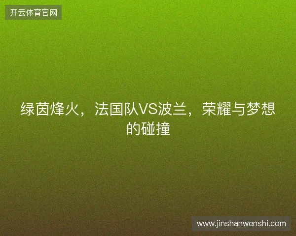 绿茵烽火，法国队VS波兰，荣耀与梦想的碰撞